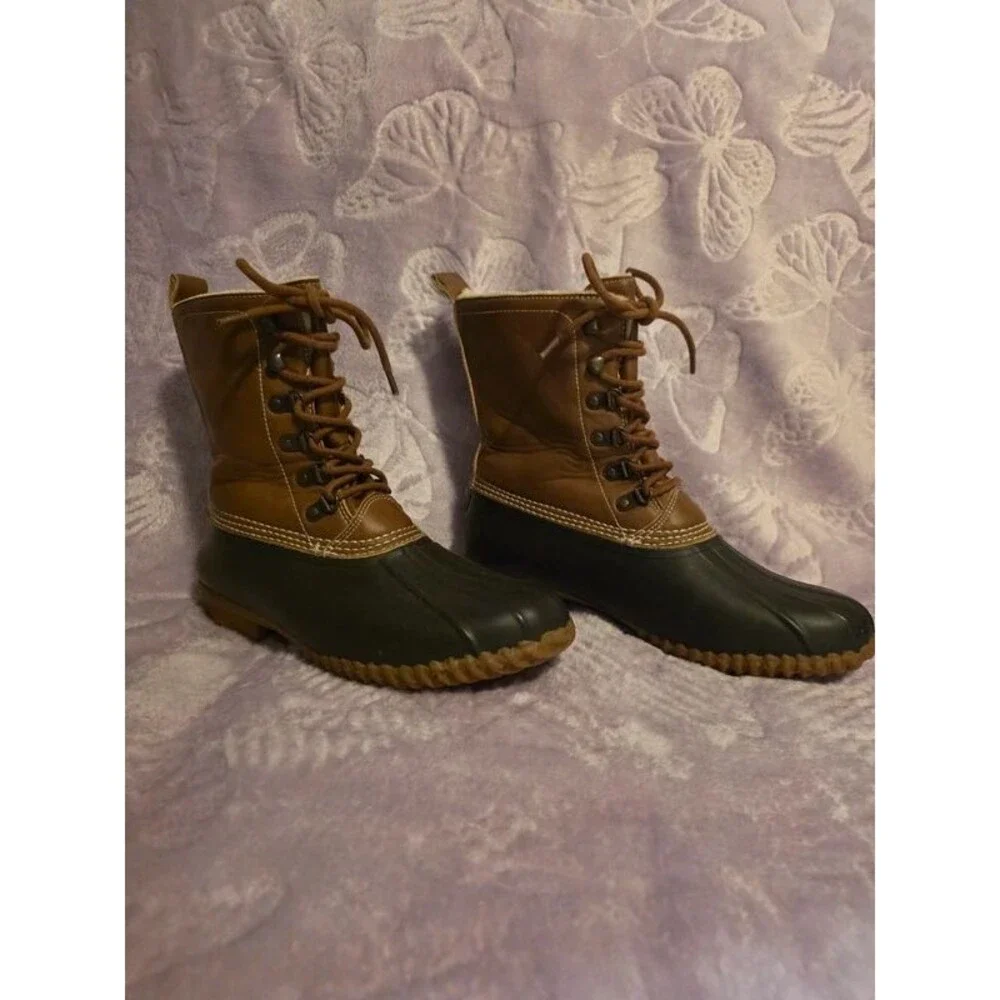 Esprit Harbour Women's Duck Boots Size 8.5M Brown Faux Fur Lined Winter Boots